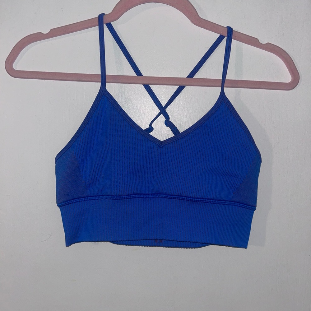 ALO yoga Blue Strappy Women's Sport Bra